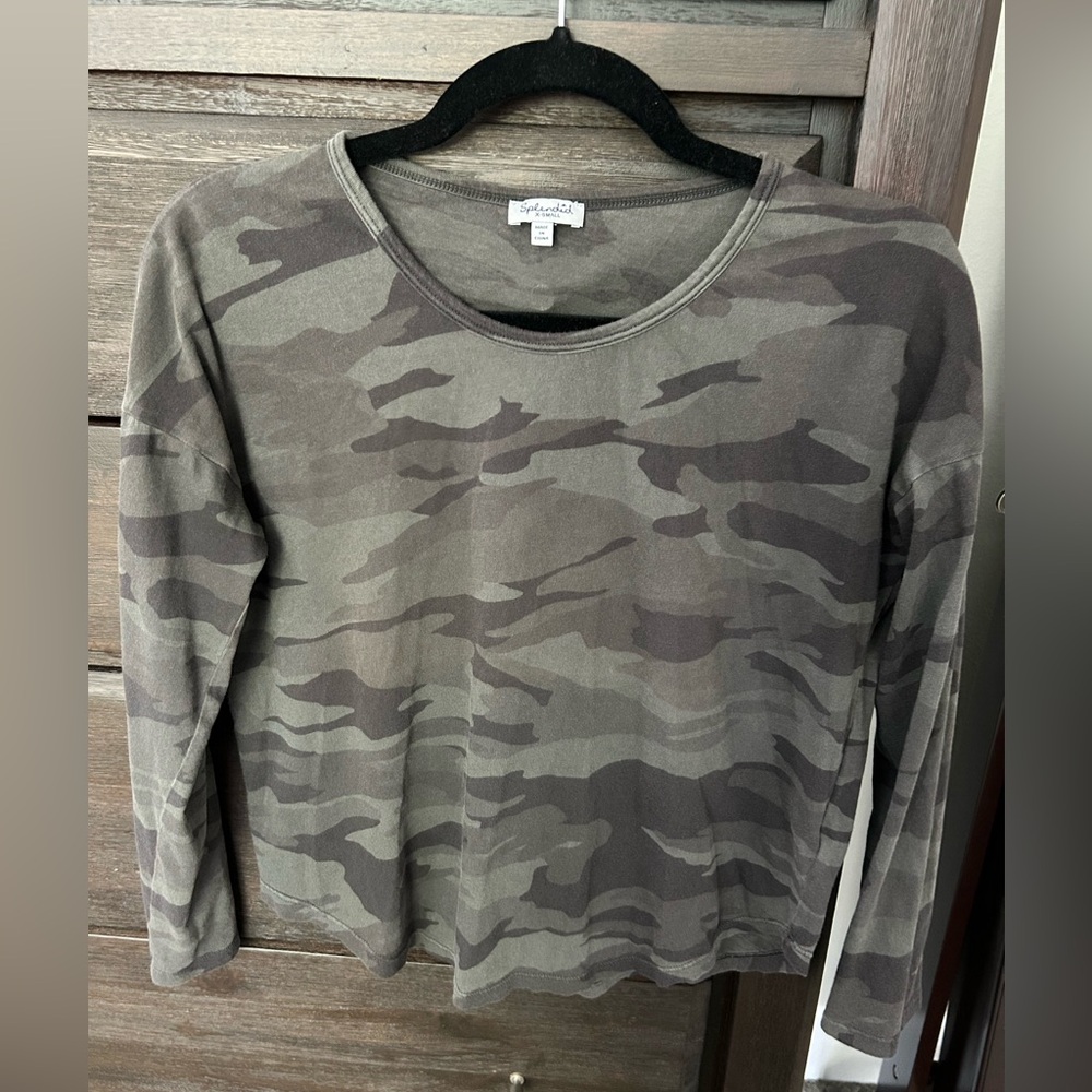 Splendid jersey T-shirt in camo